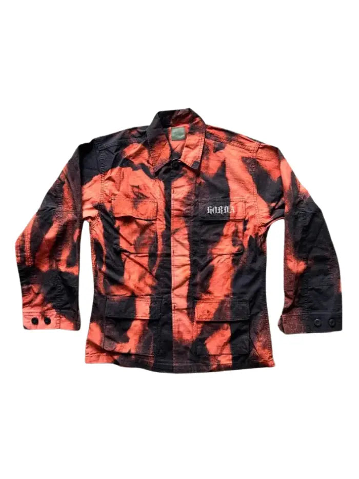Camicia Militare Flame 100% cotone Ripstop Horda Brand Streetwear