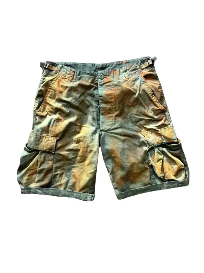 Cargo Shorts Green Whased Brush Horda Brand