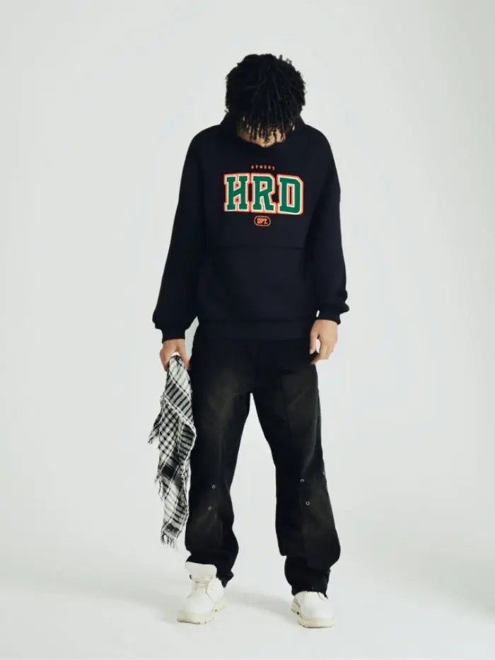 Felpa 380g Taglio Boxy College – HORDA Streetwear con Tessuto Premium Italiano Horda Brand Streetwear