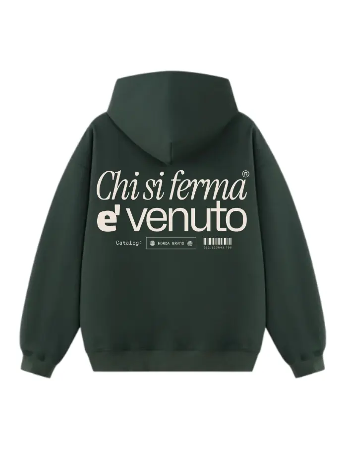 Felpa HORDA The Motion Hoodie Boxy Fit 380g - Heavyweight Streetwear Uomo Donna Horda Brand Streetwear