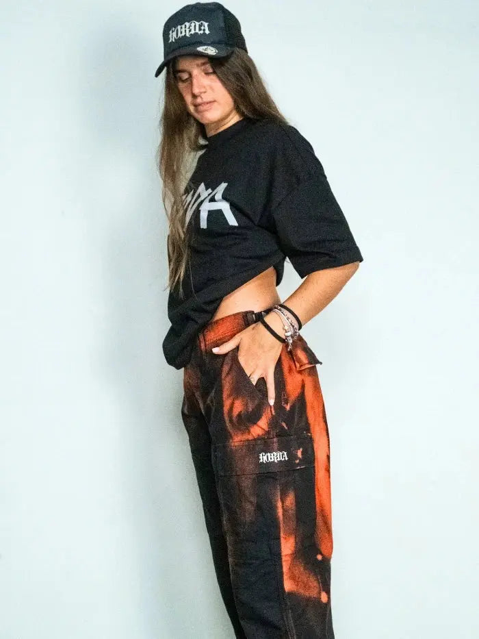 Pantaloni Cargo Streetwear Flame Corrosion Horda Brand Streetwear