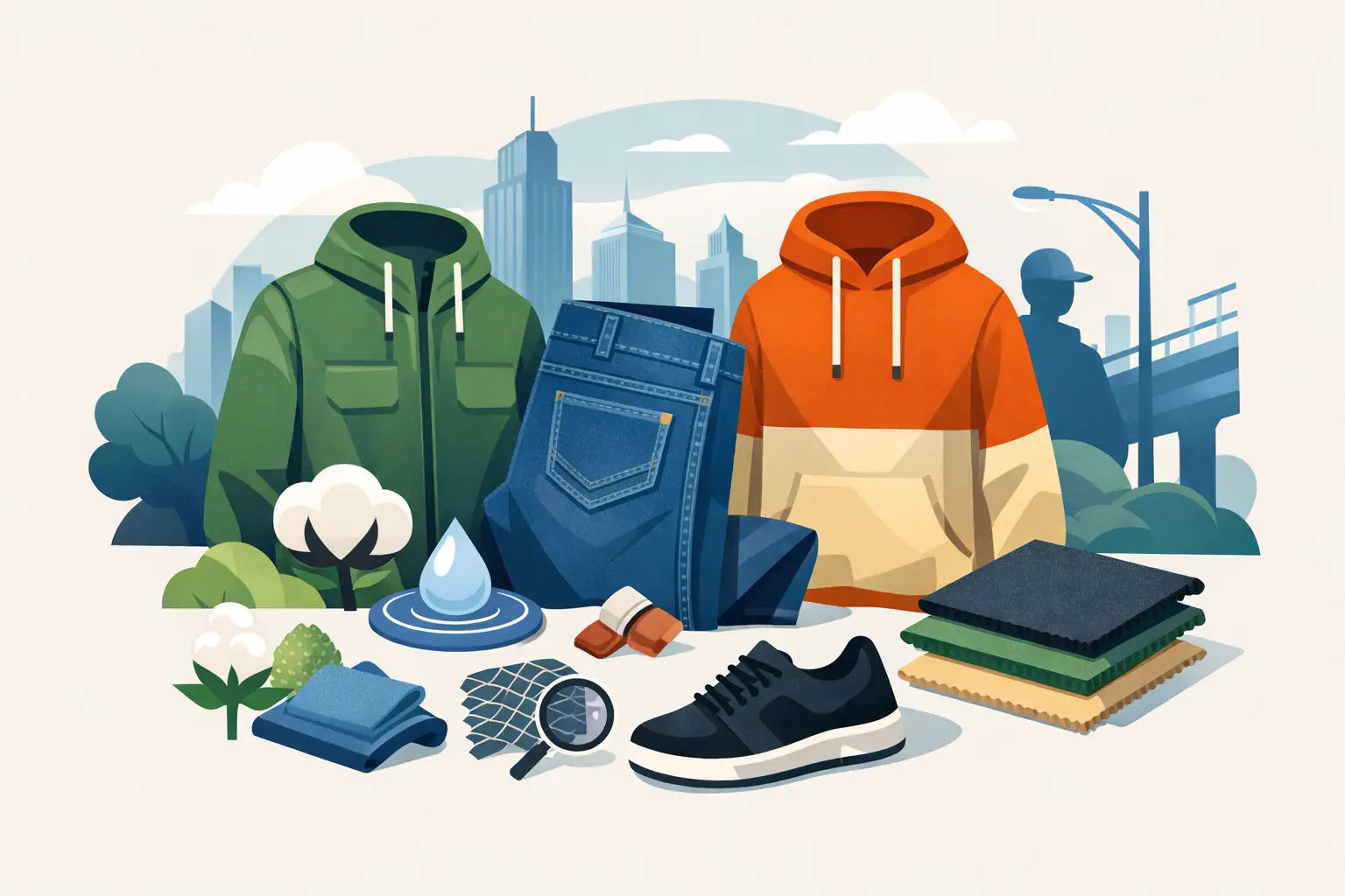 Guida ai materiali dell’abbigliamento urban