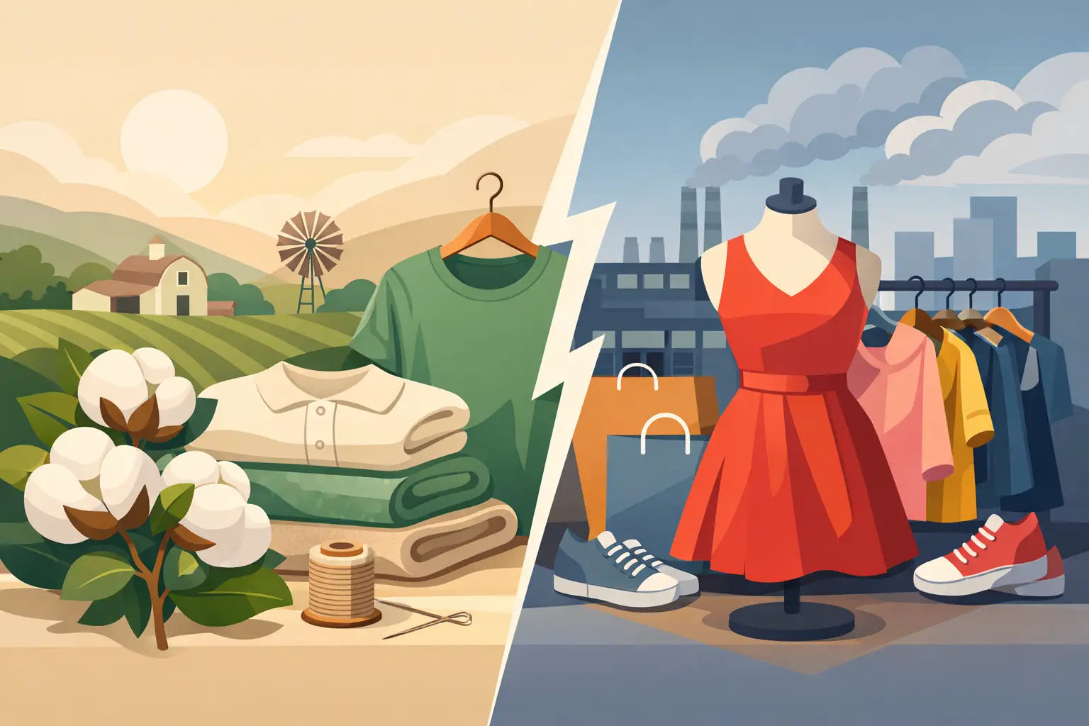 Cotone premium vs fast fashion: cosa cambia