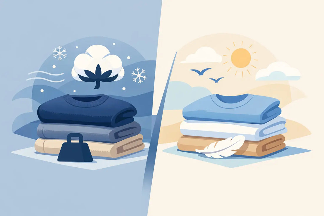 Cotone pesante vs cotone leggero, cosa cambia?