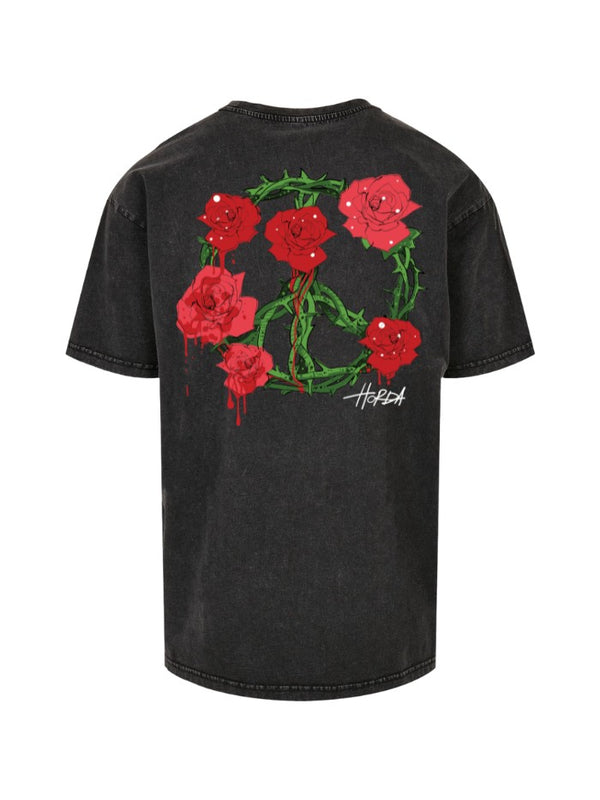 T-shirt Horda Brand Rose Black Washed - Horda Brand