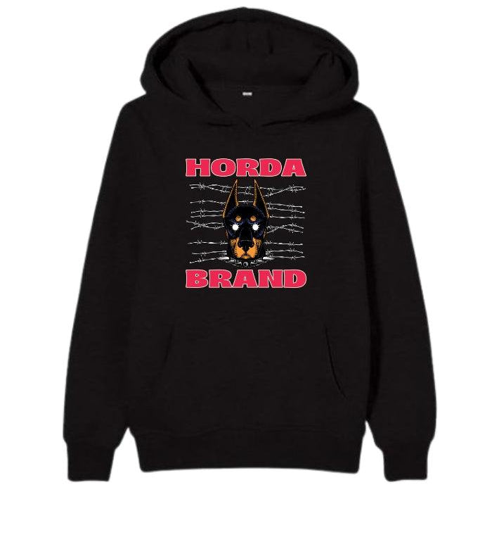 Felpa con Cappuccio 100% cotone Dobermann Bambino - Horda Brand Streetwear