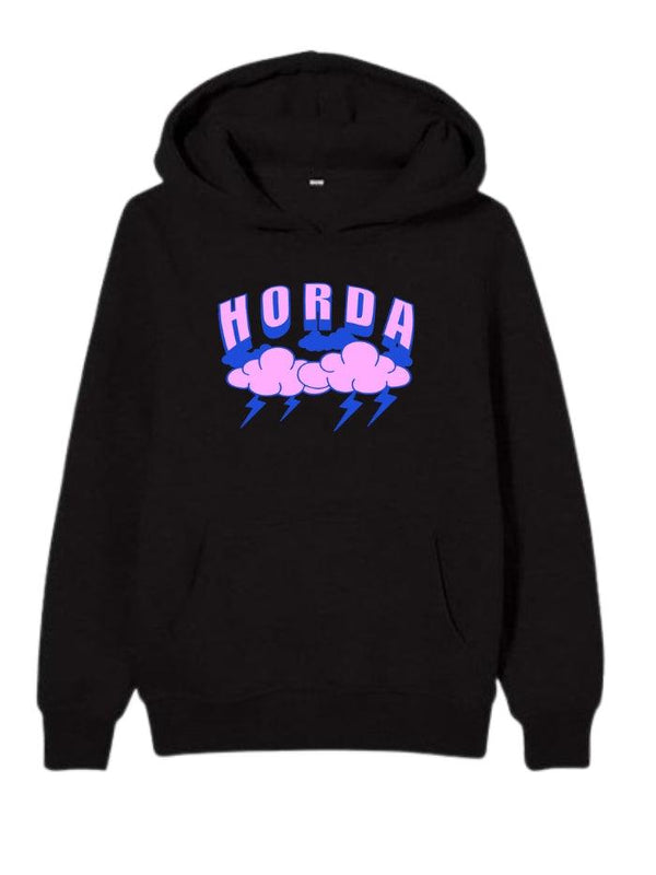 Felpa con cappuccio da bambino nera Horda Thunder - Horda Brand Streetwear