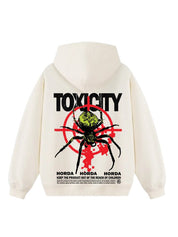 Felpa con Cappuccio Boxy Fit 100% cotone Toxicity