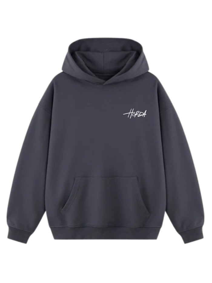 Horda Brand – Basic-Hoodie mit kastenförmiger Passform, 100 % Baumwolle