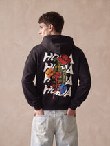 Sweat à Capuche Noir Oversize Bomb 330g