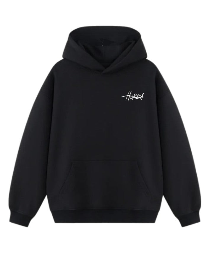 Horda Brand – Basic-Hoodie mit kastenförmiger Passform, 100 % Baumwolle