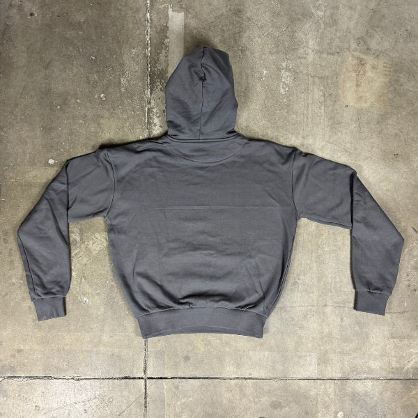 Basic-Hoodie aus 100 % Baumwolle in Asphaltgrau