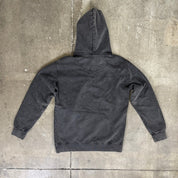 Schwarz gewaschener Hoodie aus 100 % Bio-Baumwolle