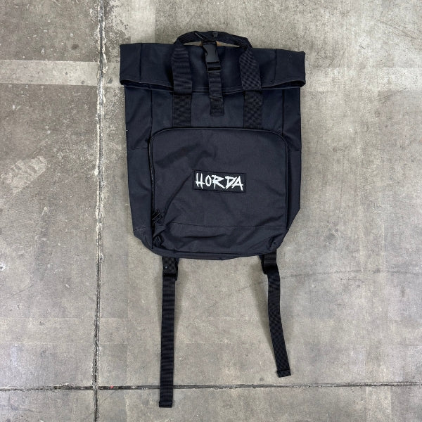 Black Backpack with Horda Embroidered Tag