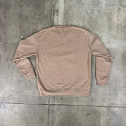 Sweatshirt mit Rundhalsausschnitt, 100 % Baumwolle, Beige