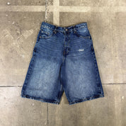 Denim Shorts Over Blue Washed