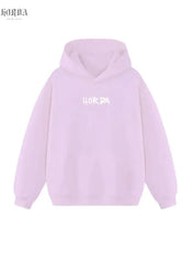 Felpa con cappuccio rosa 100% cotone gioconda Oversize Fit 460 grammi - Horda Brand Streetwear
