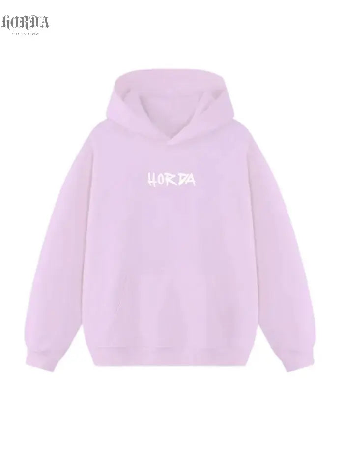 Felpa con cappuccio rosa 100% cotone gioconda Oversize Fit 460 grammi - Horda Brand Streetwear