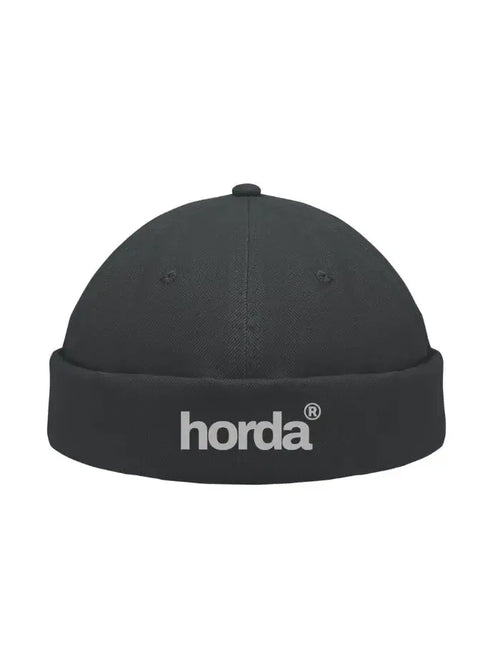 Berretto Docker Nero in Cotone Pesante Spazzolato – Taglia Unica Horda Brand