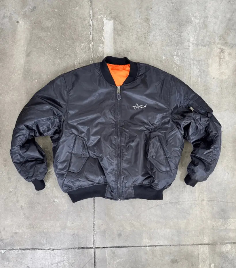 Bomber Boxy Fit Militare Nero Horda Brand Basic Horda Brand Streetwear