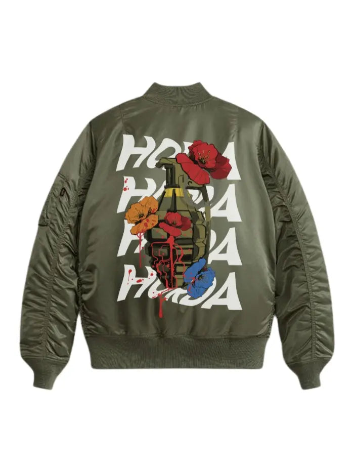 Bomber Militare Nero Horda Brand Bomb Horda Brand Streetwear