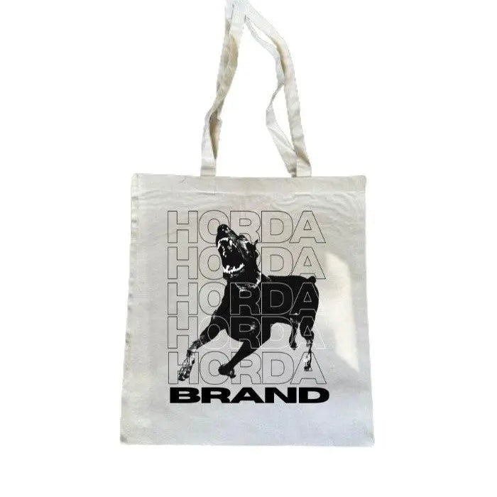 Borsa 100% cotone Dobermann Nero - Horda Brand Streetwear