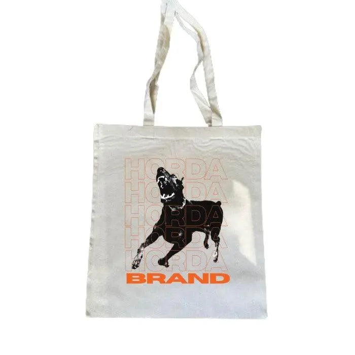 Borsa 100% cotone Dobermann arancione - Horda Brand Streetwear