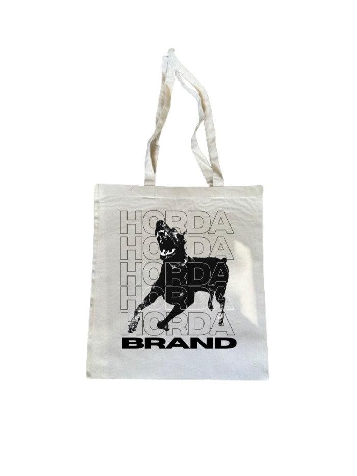 Borsa 100% cotone Dobermann Nero - Horda Brand Streetwear