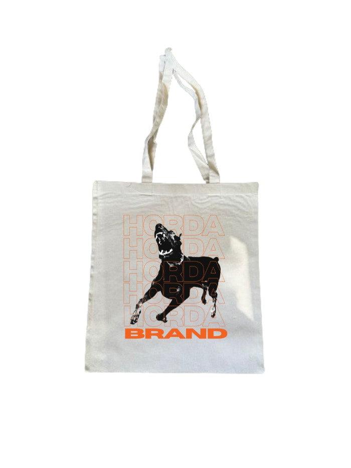 Borsa 100% cotone Dobermann arancione - Horda Brand Streetwear