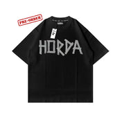 Boxy Fit T-shirt 100% Cotone "Taped" Horda Brand Streetwear