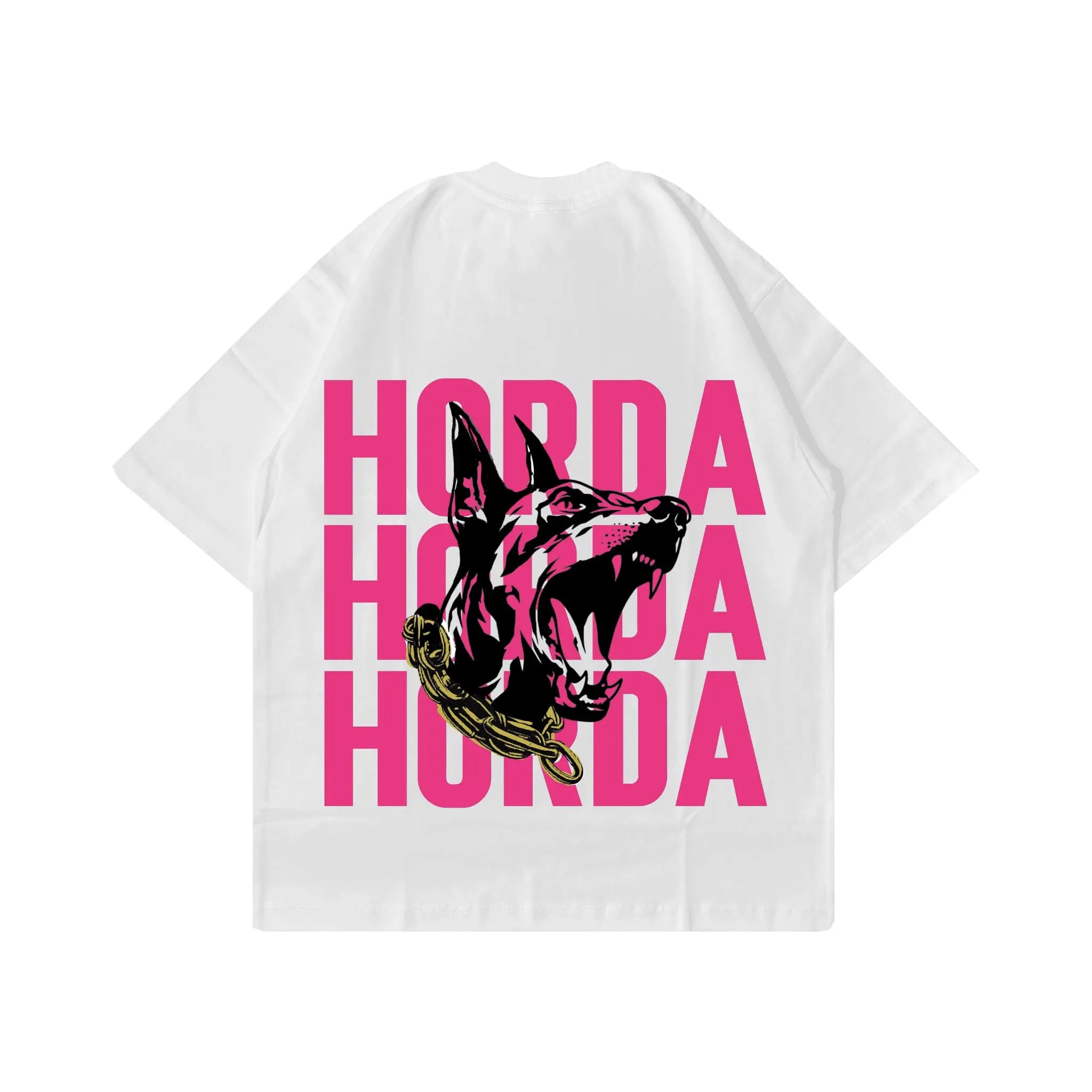 Boxy Fit T-shirt Bianca 100% Cotone Horda X3 Horda Brand Streetwear