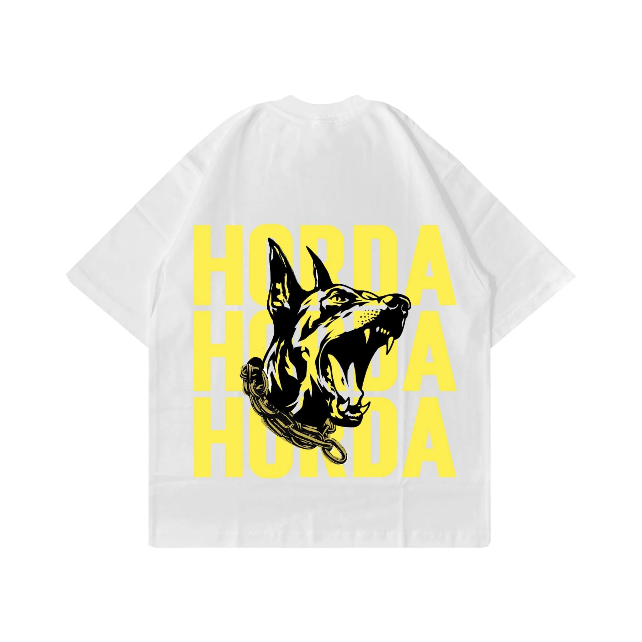 Boxy Fit T-shirt Bianca 100% Cotone Horda X3 Horda Brand Streetwear