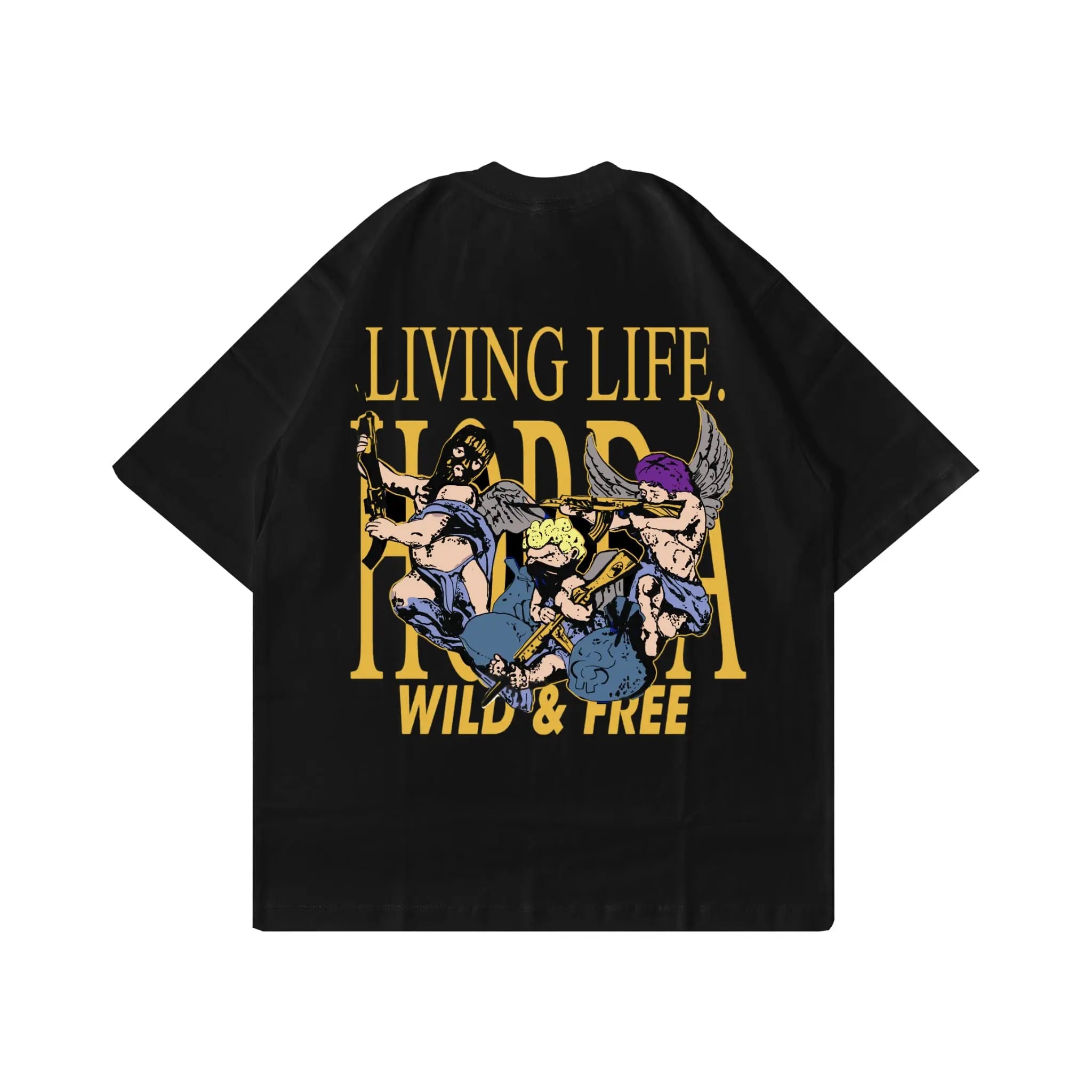 Boxy fit T-shirt 100% Cotone "Wild & Free" Horda Brand Streetwear