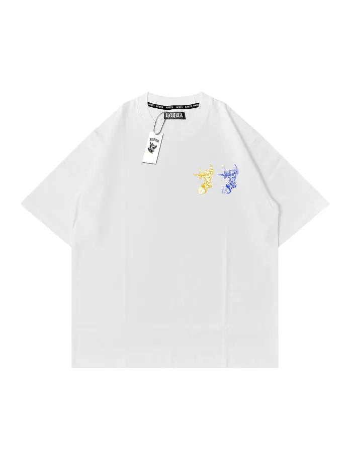 Boxy fit T-shirt 100% Cotone "Wild & Free" Horda Brand Streetwear