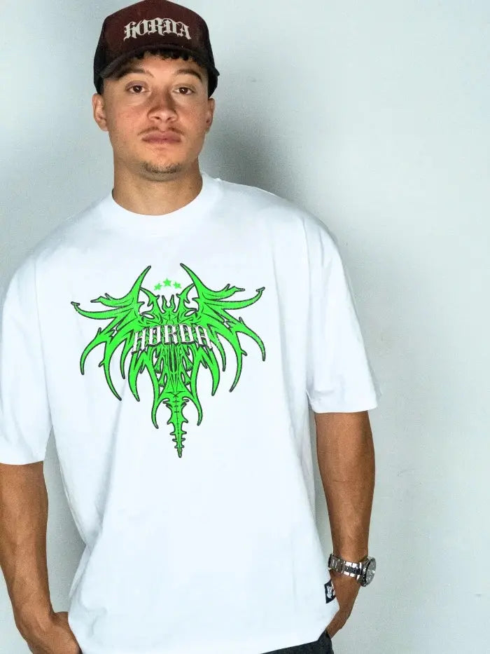 Boxy fit shirt 100% Cotone Acid Dragonfly Horda Brand Streetwear