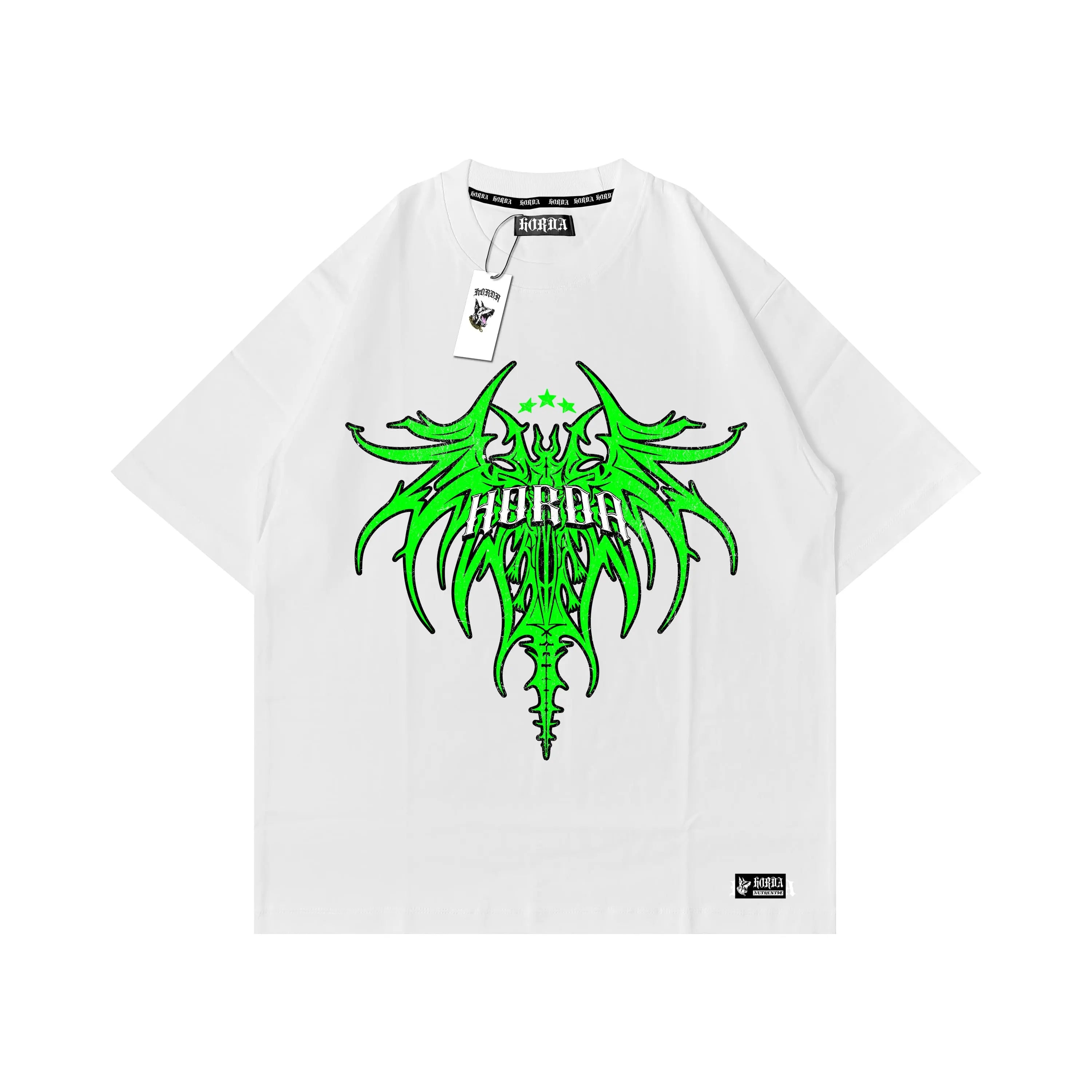 Boxy fit shirt 100% Cotone Acid Dragonfly Horda Brand Streetwear
