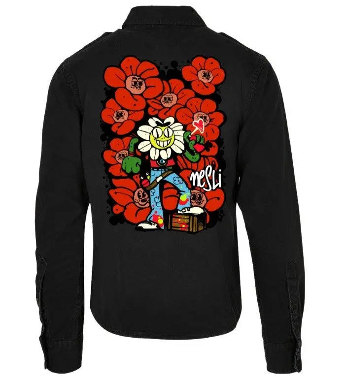 Camicia Black 100% Cotone in collaborazione tra Horda Brand & Nesli - Horda Brand Streetwear
