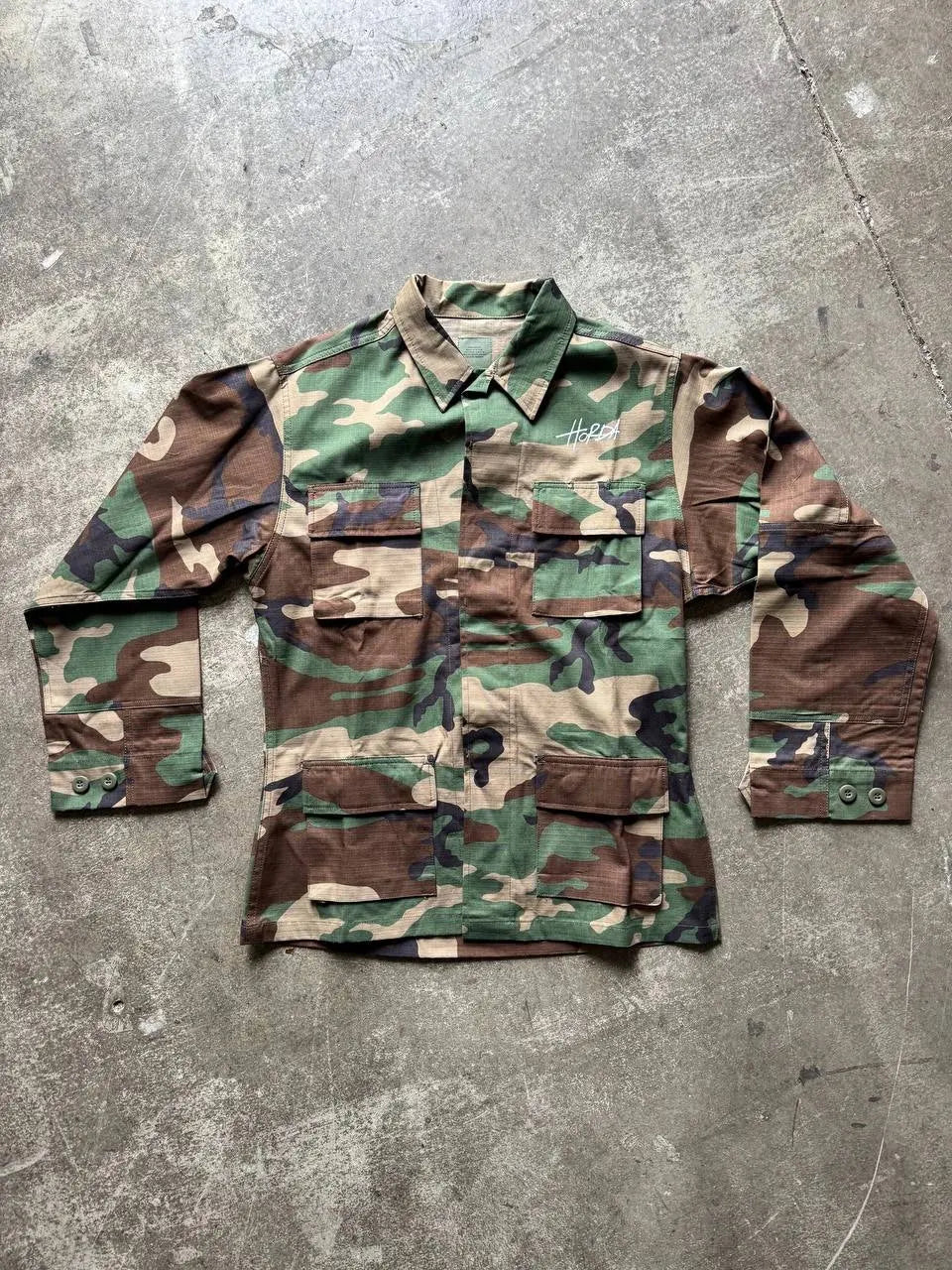 Camicia Camouflage 100% cotone ripstop Horda Brand Streetwear