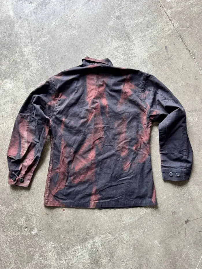 Camicia Militare 100% Cotone Ripstop Lavaggio a Corrosione Horda Brand Streetwear