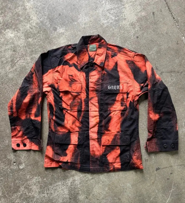 Camicia Militare Flame 100% cotone Ripstop Horda Brand Streetwear