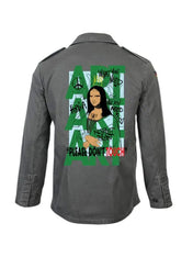 Camicia militare 100% cotone Moleskin tedesca verde militare Gioconda - Horda Brand Streetwear