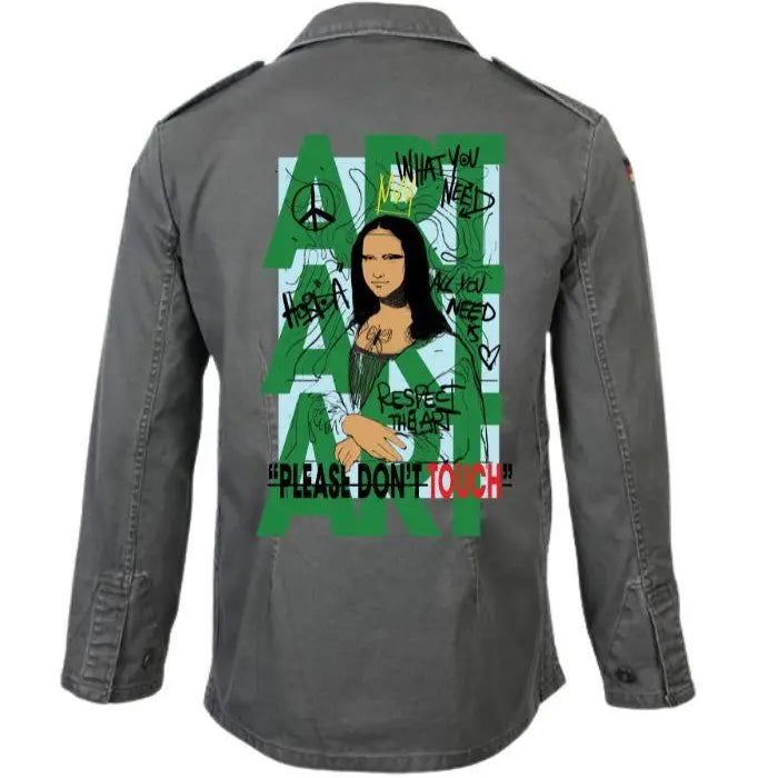 Camicia militare 100% cotone Moleskin tedesca verde militare Gioconda - Horda Brand Streetwear