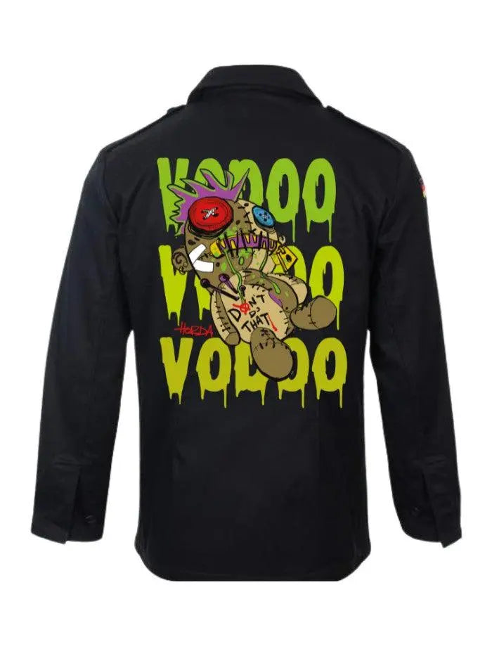 Camicia militare Tedesca Moleskin nero Voodoo - Horda Brand Streetwear
