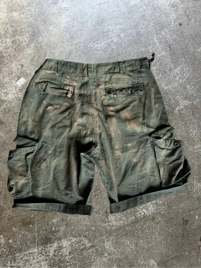 Cargo Shorts Green Whased Brush Horda Brand