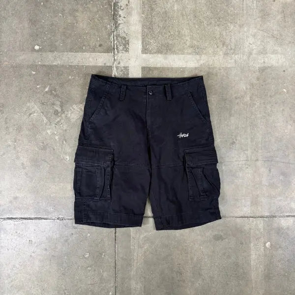 Cargo Shorts nero 100% cotone Horda Brand Streetwear