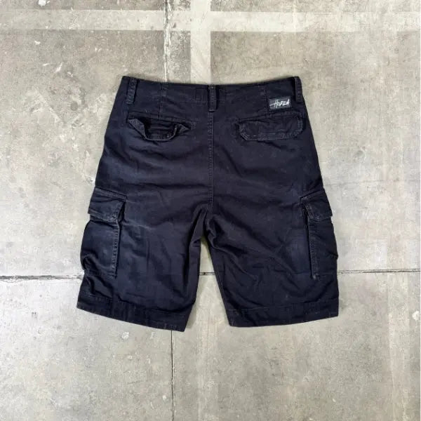 Cargo Shorts nero 100% cotone Horda Brand Streetwear