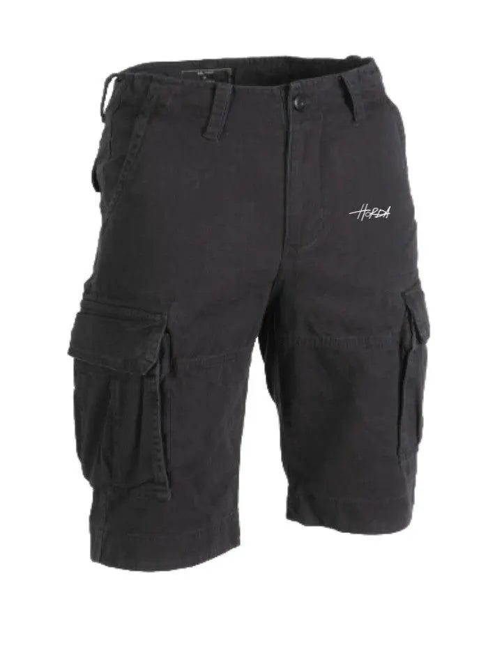Cargo Shorts nero 100% cotone - Horda Brand Streetwear