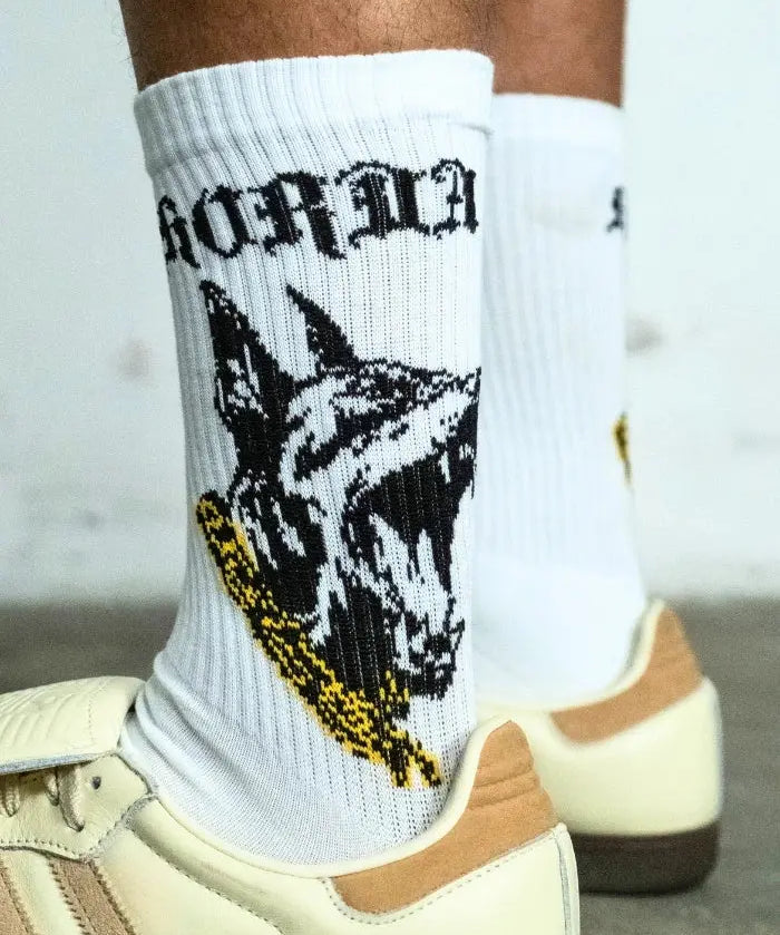 Custom socks Calzino Horda con ricamo Dobermann Horda Brand