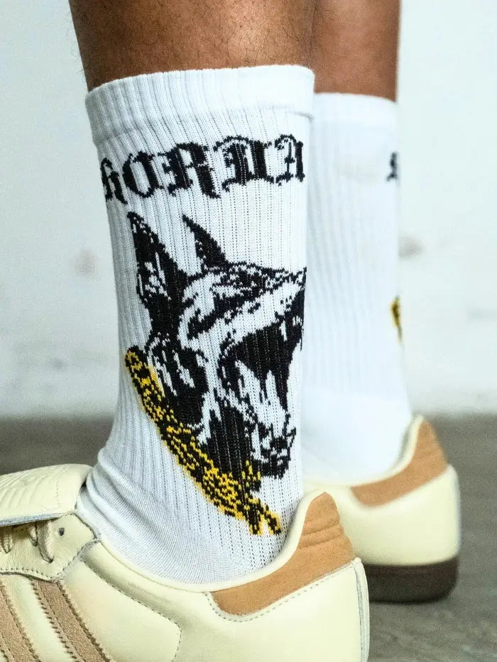 Custom socks Calzino Horda con ricamo Dobermann Horda Brand
