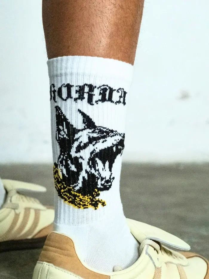 Custom socks Calzino Horda con ricamo Dobermann Horda Brand